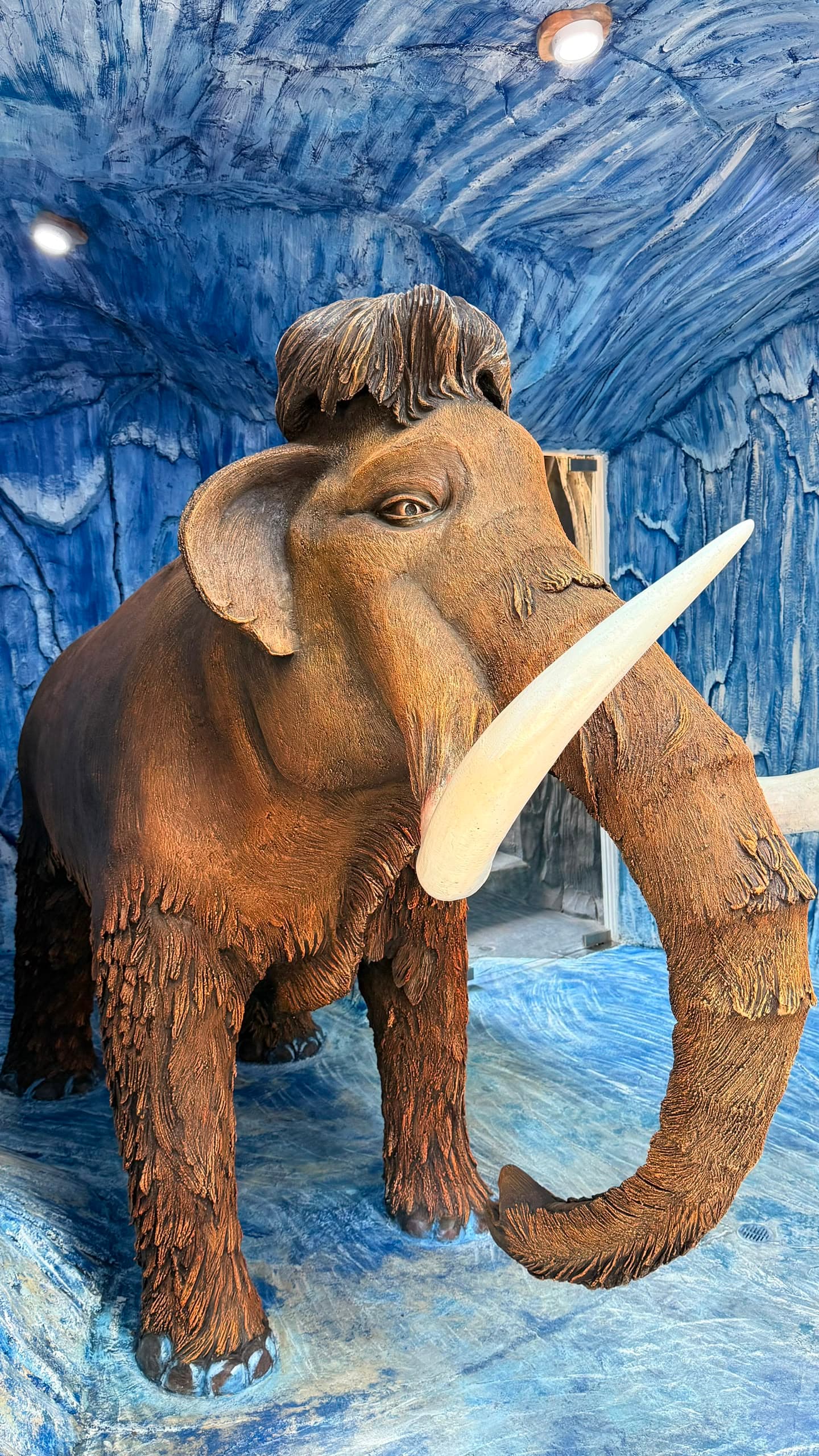 Figura de mamut en la heladería La Era del Hielo